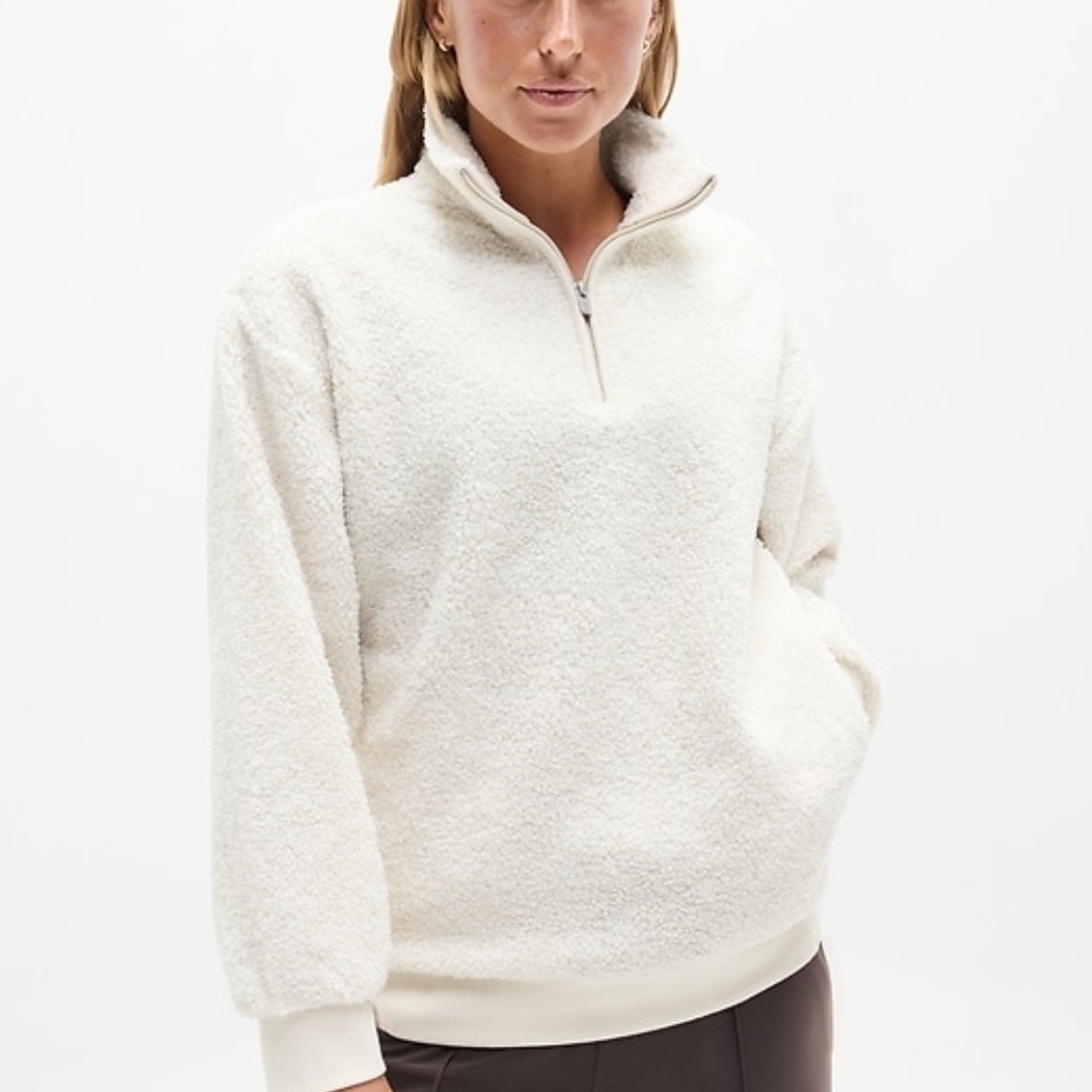 Athleta Forever Fleece 1/4 Zip Sweatshirt